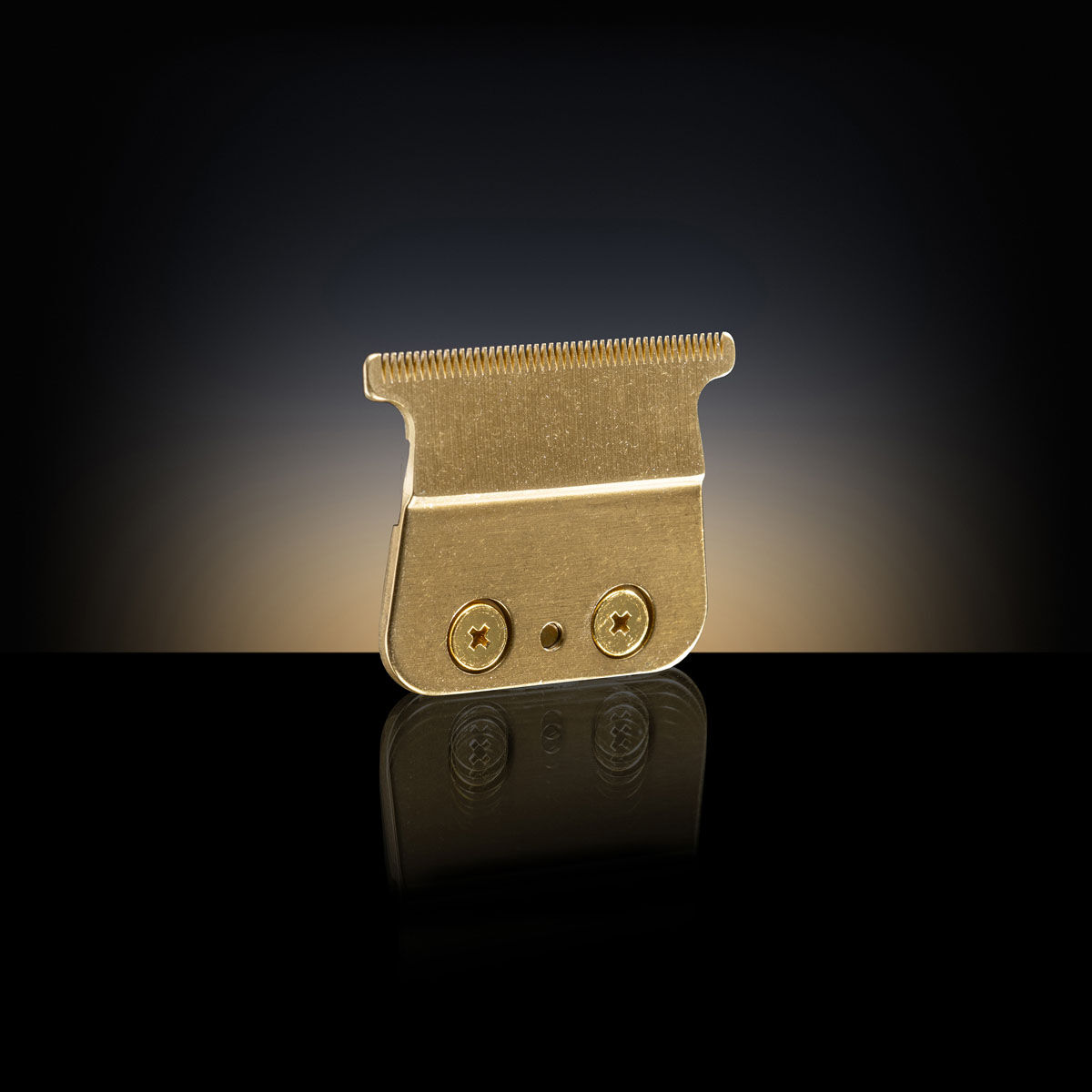 BaBylissPRO Super Motor Skeleton Trimmer Replacment Blade (Gold) on dark background